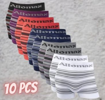 Kit 10 Cueca Microfibra Boxer Sem Costura Altomax Sortido