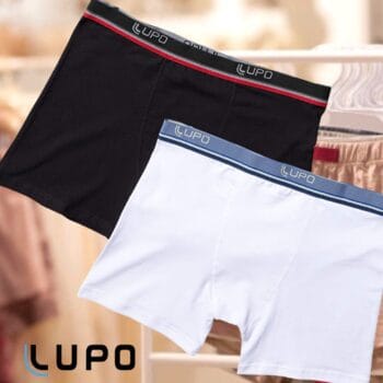 Kit 2 Cuecas Boxer, Lupo, Masculino