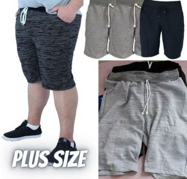 KIT 3 Bermudas Plus Size Moletom Masculino