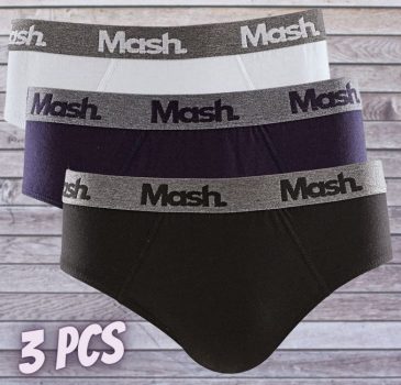 Kit 3 Cuecas Slip Algodão, Mash, Masculino