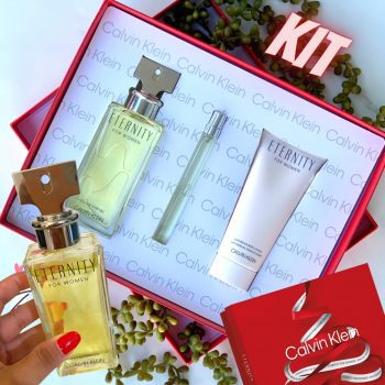 Kit Eternity for Women Calvin Klein Feminino - Eau de Parfum Perfume 100ml + Body 100ml + PS10