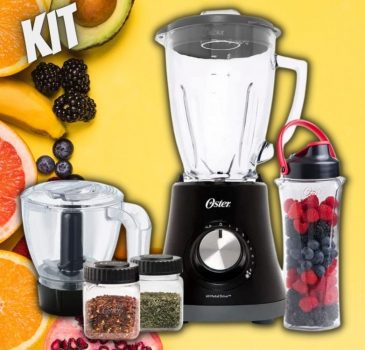 Kit Super Chef Preto - Liquidificador e Acessórios