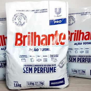 Lava-Roupas e Limpador de Uso Geral em Pó Profissional sem Perfume Brilhante Ação Total Pro Pacote 1, 6kg, Brilhante