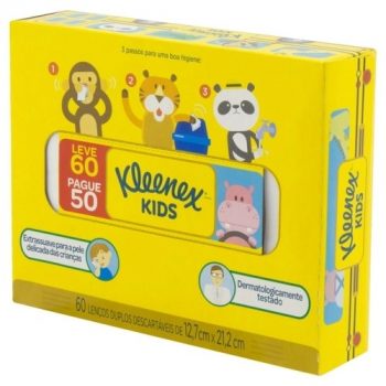 Lenço de Papel Kleenex Extrato de Seda Leve 60 Pague 50 Unidades
