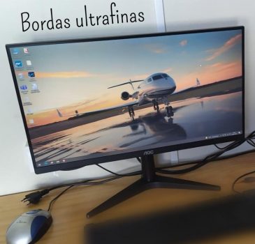 Monitor AOC 21.5" VGA e HDMI e painel VA, preta, pequeno, 22B1HM5