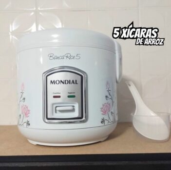 Panela Elétrica de Arroz Mondial Bianca Rice NPE-05 5 Xícaras - Branca - 110V