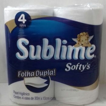 Papel Higiênico, Sublime Softy's, Azul, 4 Rolos