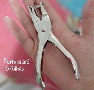 Perfurador Um Furo Metal Leonora, Prata