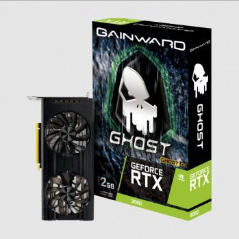 Placa de Vídeo Gainward GeForce RTX 3060 Ghost OC, LHR, 12GB, GDDR6, DLSS, Ray Tracing, NE63060T19K9-190AU