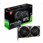 Placa de Vídeo MSI NVIDIA GeForce RTX 3060 Ti Ventus 2X 8G, 14Gbps, GDDR6, OCV1, LHR, DLSS, Ray Tracing - 912-V397-233