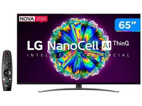 Smart TV 4K NanoCell IPS 65” LG 65NANO86 - Wi-Fi Bluetooth HDR Inteligência Artificial 4 HDMI