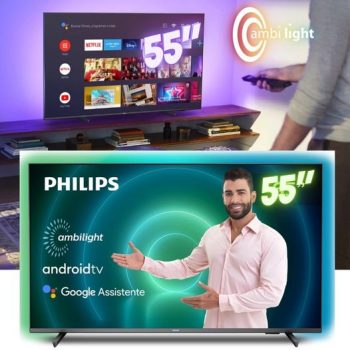 Smart TV Philips 55" Ambilight 4K UHD LED Android TV 60Hz 55PUG7906/78