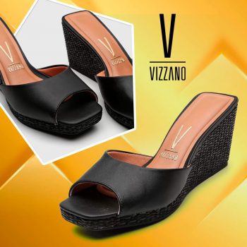 Tamanco Anabela Vizzano Bico Quadrado