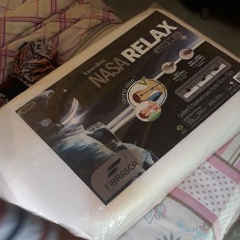 Travesseiro Fibrasca Poliuretano e Poliéster Nasa Alto Relax 59 x 39 cm – Branco