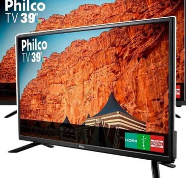 TV LED 39'' Philco PTV39N87D HD com Conversor Digital 3 HDMI 1 USB Som Surround 60Hz - Preta