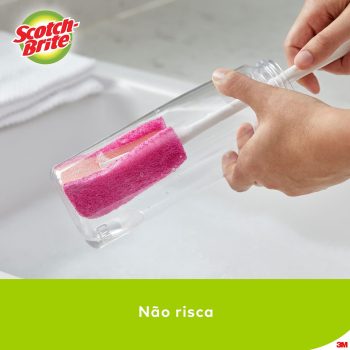 3M, Scotch-Brite, Limpador Para Garrafa e Mamadeira, Rosa