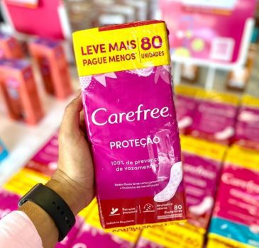 5 Un. Protetor Diário Proteção com Perfume, Leve 80 Pague 60, Carefree, 80 Unidades