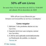 50% off em Livros - Amazon