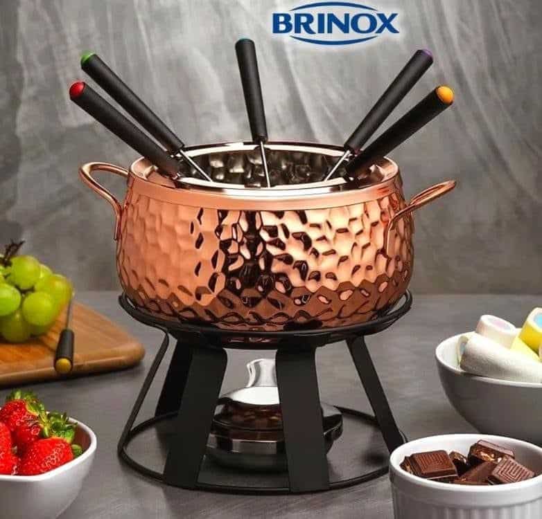 Aparelho de Fondue Brinox Cobre 11 Peças 1256/100