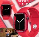 Apple Watch Series 7 (GPS + Cellular), Caixa em alumínio PRODUCT(RED) de 41 mm com Pulseira esportiva PRODUCT(RED)