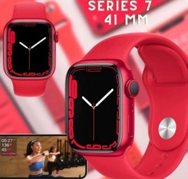 Apple Watch Series 7 (GPS + Cellular), Caixa em alumínio PRODUCT(RED) de 41 mm com Pulseira esportiva PRODUCT(RED)