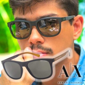 Armani Exchange AX4049SL 806273 Marrom Fosco Lente Marrom Tam 57