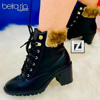 Bota Cano Curto Beira Rio Pelo Feminina
