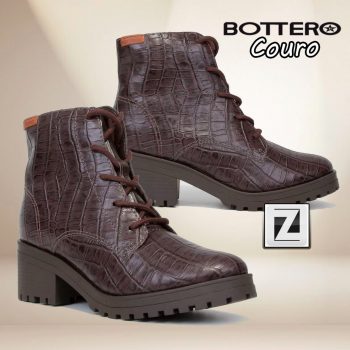 Bota Coturno Bottero Cano Médio Croco Feminina
