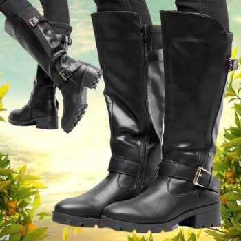 Bota Montaria Mooncity Tratorada Fivela Feminina