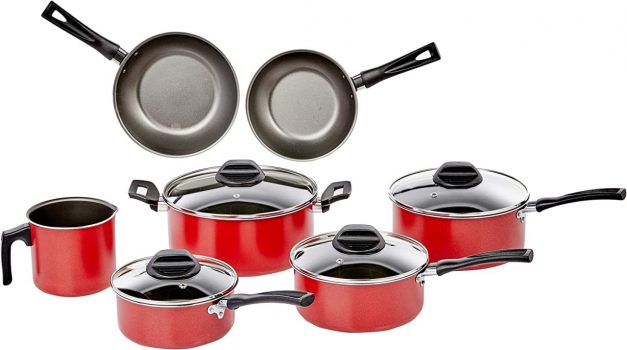 Brinox Garlic 7001/414 Conjunto Panelas 7Pcs, Vermelho