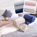 Cobertor  Flannel Rita Bege 300g - Casa e Conforto