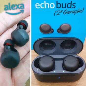 Echo Buds (2ª Geração): Fones de ouvido sem fio com cancelamento de ruído ativo e Alexa