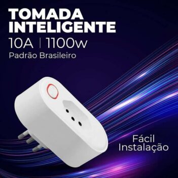 Ekaza Tomada Inteligente 10A, Wi-Fi, Compatível com Google Assistente e Alexa – T206
