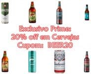 Exclusivo Prime: 20% off em Cervejas