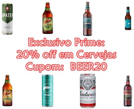 Exclusivo Prime: 20% off em Cervejas