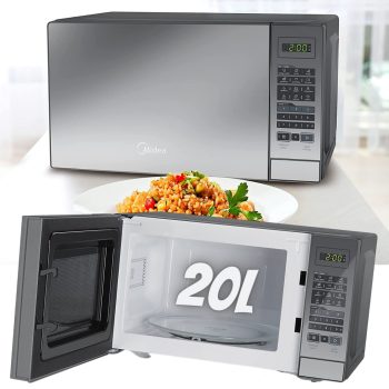 Forno Micro-ondas 20L Prata Espelhado Midea 127V MRAE21