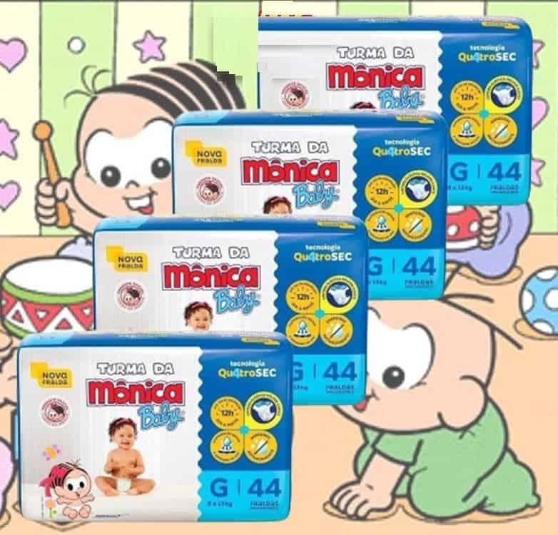 Fralda Descartável Turma da Mônica Mega