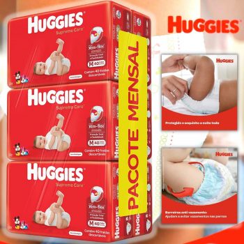 Fralda Huggies Supreme Care M - 240 Fraldas