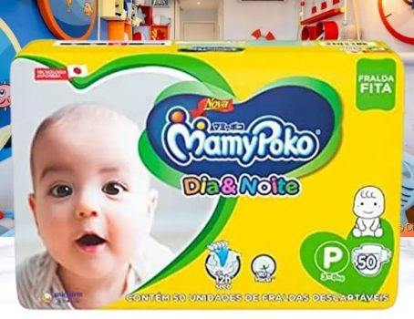 Fralda Infantil Mamypoko com 50 Dia/Noite Fita P, MAMYPOKO, Branco