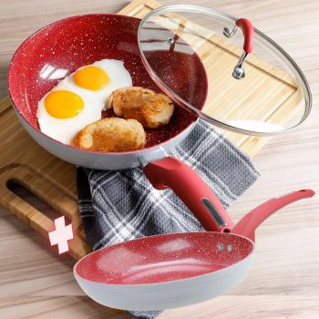 Frigideira 24 cm + Frigideira Wok 24 cm com Tampa Power Taste - La Cuisine