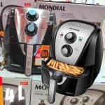 Fritadeira Elétrica Sem Óleo Air Fryer Mondial AFN40BI Family Inox 4L – Preta/Inox