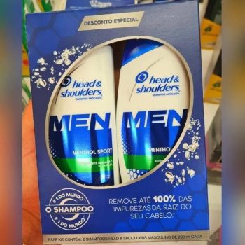 Head & Shoulders - Embalagem Shampoo Anticaspa Masculino Menthol Sport, Protege contra a Caspa, Shampoo Anticaspa com Mentol, Embalagem de 2, Pack com 2, 200 ml cada uma​