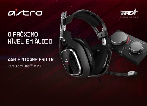Headset Astro Gaming A40 TR + MixAmp Pro TR Gen 4 com Áudio Dolby para Xbox Series, Xbox One, PC, Mac - Preto/Vermelho