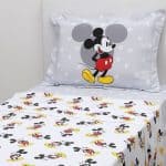 Jogo de Cama Solteiro 3 Peças 100% Algodão - Casa e Conforto + Disney