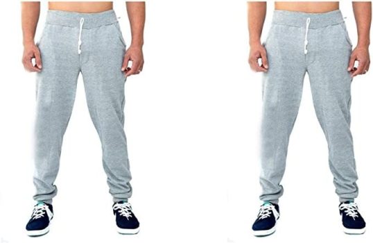 Kit 2 Calça Moletom Careca Masculina Skinny Sport