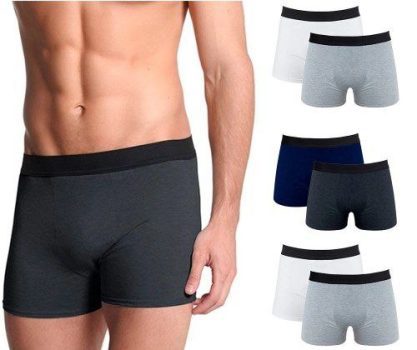 Kit com 6 Cuecas Boxer Basic Lisa Sortidas - Polo Match