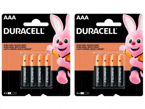 Kit com 8 Unidades de Pilha Alcalina AAA Duracell