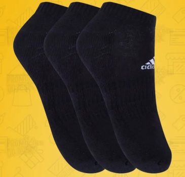 Kit de Meias Sapatilha adidas Cush Low com 3 Pares - 41 a 43 - Masculino