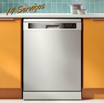 Lava-Louças Continental 14 Serviços Prata Com Função Higienizar 70°c (LC14S)