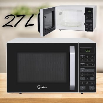 Micro-ondas 27L Branco e Preto Midea LED 127V MXSA27P1